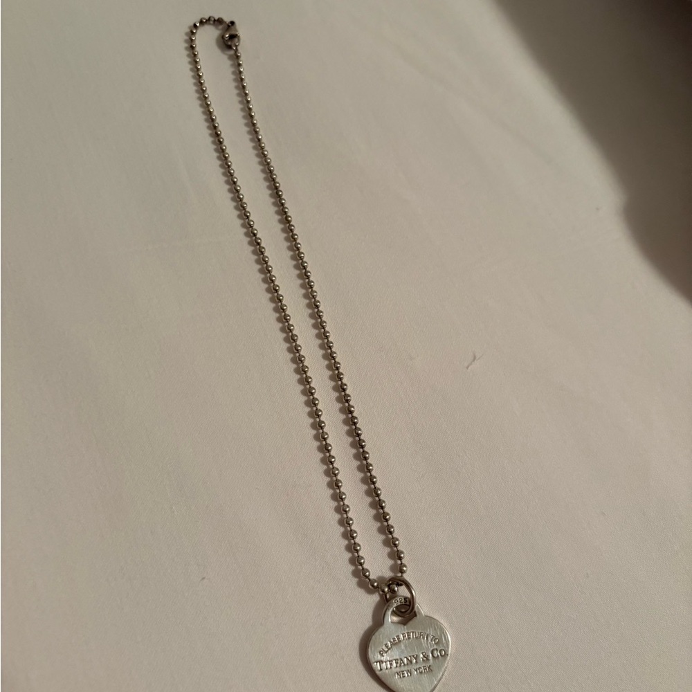 Tiffany & Co. Silver Heart Charm Necklace